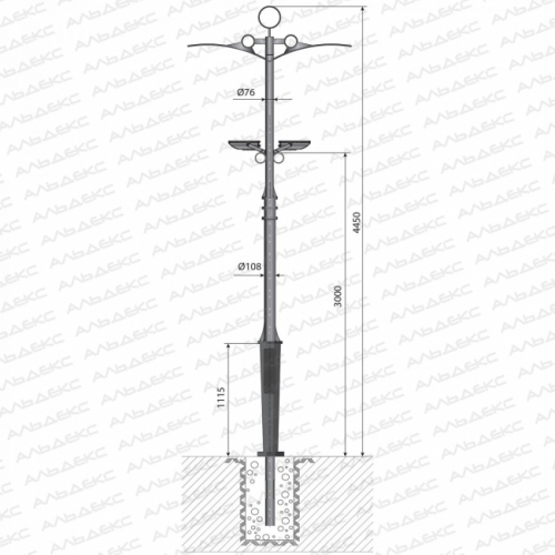 Колизей 2-4,4 декоративная опора 