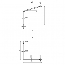 Консольный кронштейн двухрожковый К17(а)-1,5-2,5-1-1