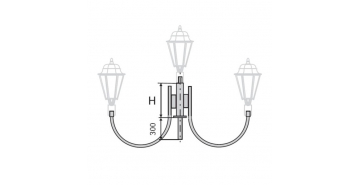К34-0,5-0,6-0-5 кронштейн пятирожковый